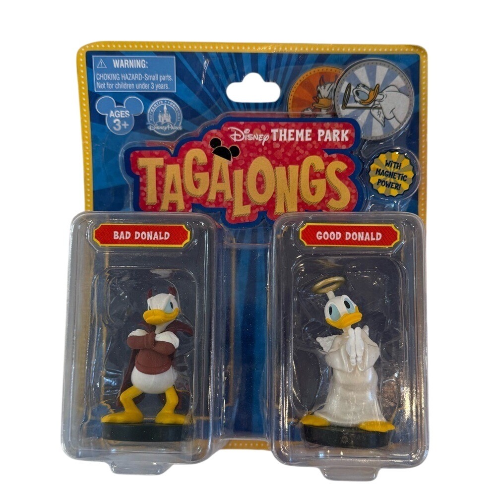 Disney Theme Park Tagalongs Bad Good‎ Donald Magnetic Figures Pixar *New Sealed*